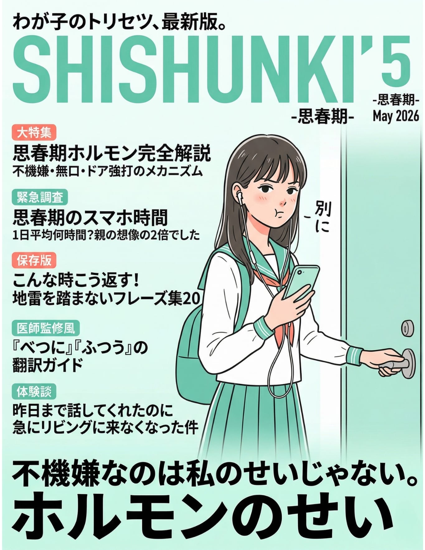 思春期号 不機嫌なのは私のせいじゃない。ホルモンのせい